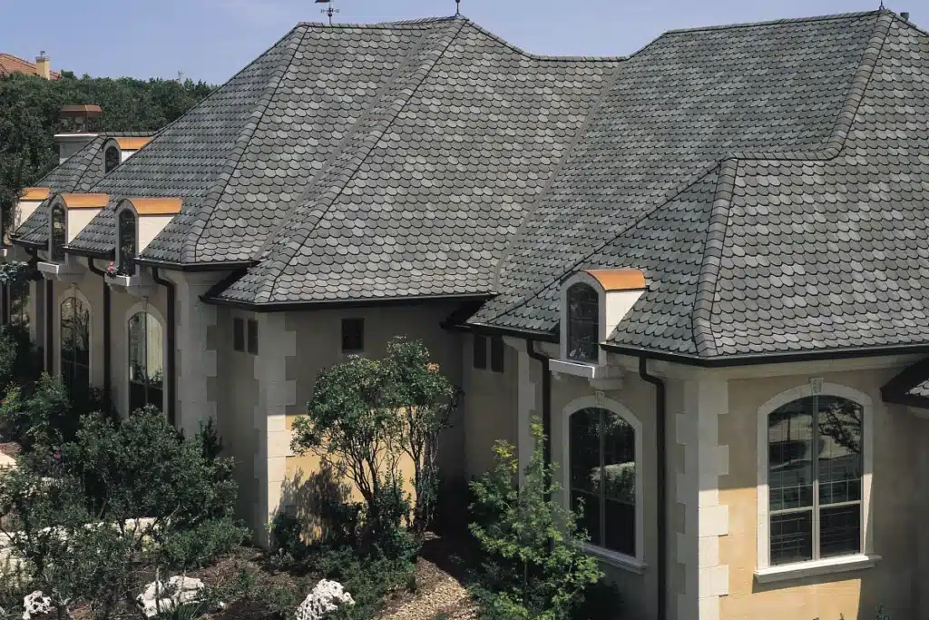 A house with CertainTeed's Carriage House dimensional shingles